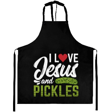 Discover I Love Jesus And Pickles Aprons