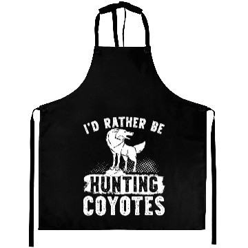 Discover Coyote Trapping Coyote Hunting Yote Hunting Gift Aprons