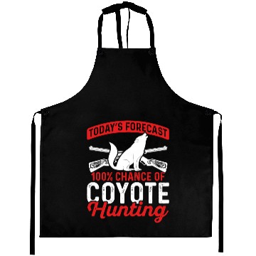 Discover Coyote Trapping Coyote Hunting Yote Hunting Gift Aprons