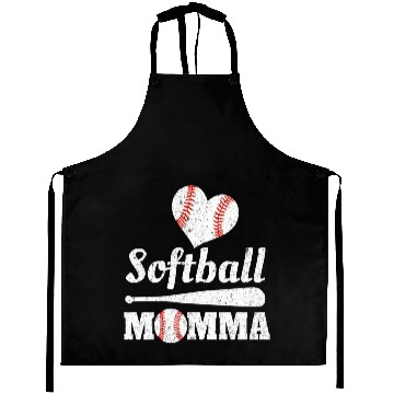 Discover Softball Momma Mother's Day Ball Sports Mom Mommy Aprons