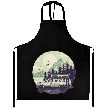 Discover Camping Car Mountains Aprons