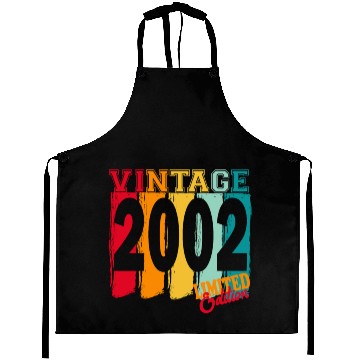 Discover Vintage 2002 Vintage Retro Birthday Aprons