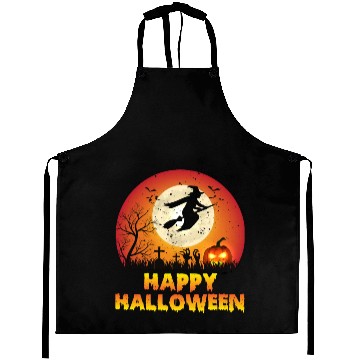 Discover Happy Halloween Witch Aprons