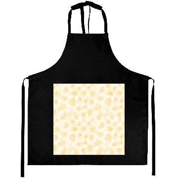 Discover Elegant Snowflakes Pattern White Yellow Aprons