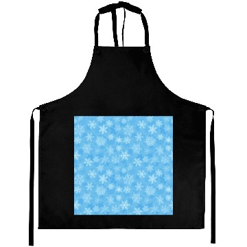 Discover Pretty Light Blue Snowflakes Pattern Aprons
