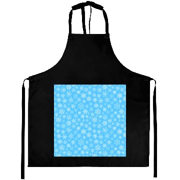 Discover Modern Blue Snowflakes Pattern Aprons