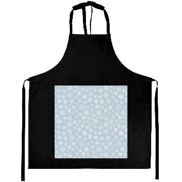 Discover Modern Grey Snowflakes Pattern Aprons