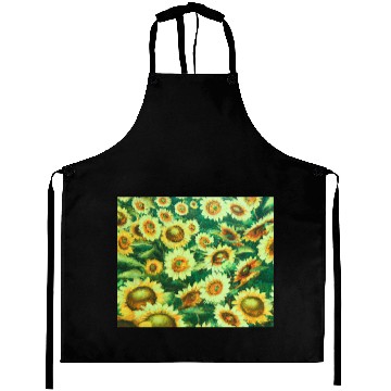 Discover Bright Sun Flower Field Aprons