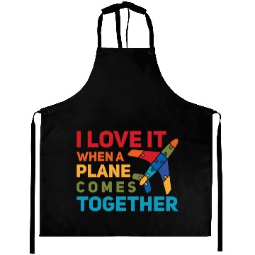Discover Airline Pilot Plane Comes Together Aircraft Pun Aprons