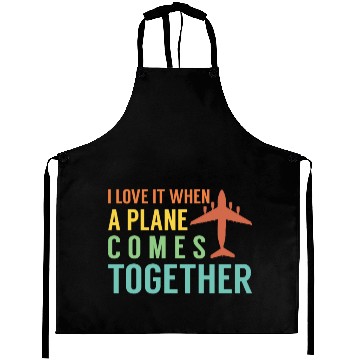 Discover Airline Pilot Plane Comes Together Aircraft Pun Aprons