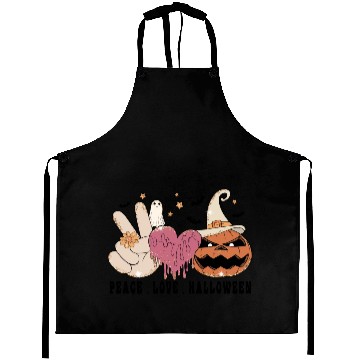 Discover Peace Love Halloween Aprons