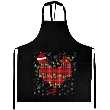 Discover Buffalo Plaid Chicken Christmas Aprons