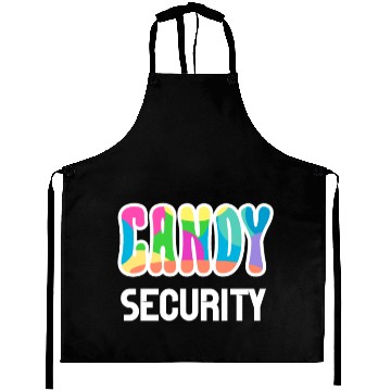 Discover Funny Candy Security Halloween Gifts Aprons