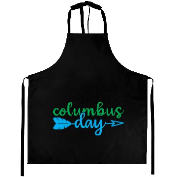 Discover Happy Columbus Day classic Aprons