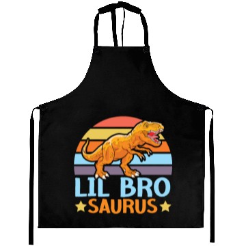 Discover Lil Bro Saurus Best Bro Ever Brotherhood Dinosaur Aprons