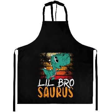 Discover Lil Bro Saurus Best Bro Ever Brotherhood Dinosaur Aprons