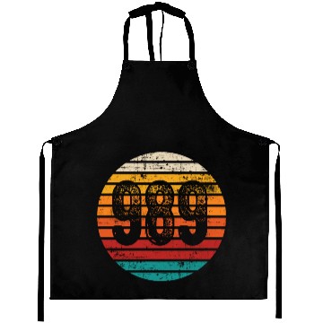 Discover Distressed Vintage Sunset 989 Area Code Aprons