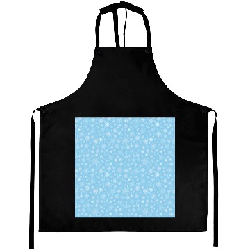 Discover Blue Snowflakes Pattern Aprons