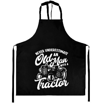Discover Farmer Old Man Tractor Aprons