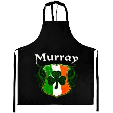 Discover Murray Irish Surname Ireland Flag Shield Shamrock Aprons