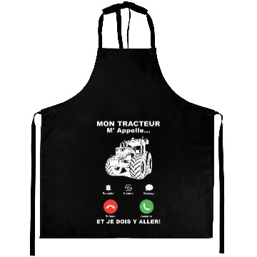 Discover Farmer France Saying Mon Tracteur M'appelle Aprons
