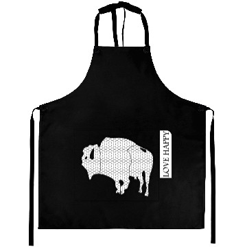 Discover BUFFALO LOVE HAPPY Aprons