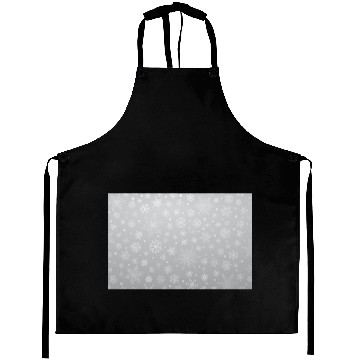 Discover Abstract Grey Snowflakes Pattern Aprons