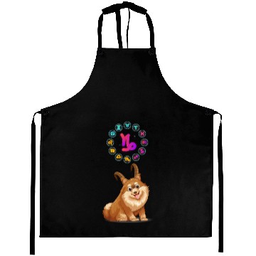 Discover Funny Dog Lover Horoscope Capricorn Zodiac Sign Aprons
