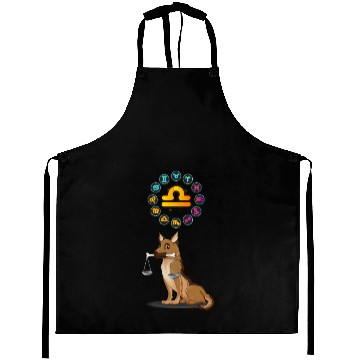 Discover Funny Dog Lover Horoscope Libra Zodiac Sign Cool Aprons