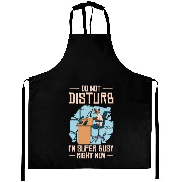 Discover Working Busy Cat Employee Cat Owner Worker Aprons