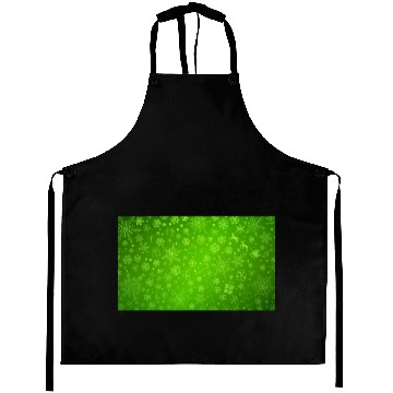 Discover Abstract Green Christmas Winter Pattern Aprons