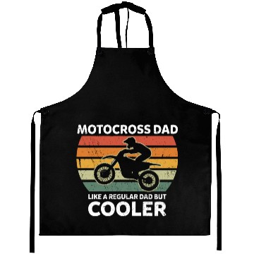 Discover Retro Motocross Dad Like A Regular Dad But Cooler Aprons