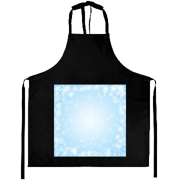 Discover Pretty Blue Snowflakes Pattern Aprons