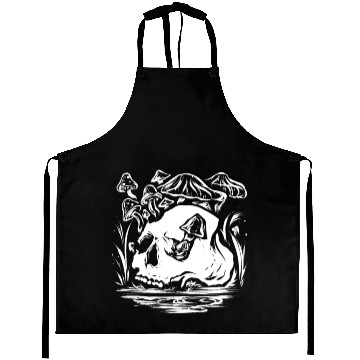Discover Psychedelic Space Shroom Skull Aprons