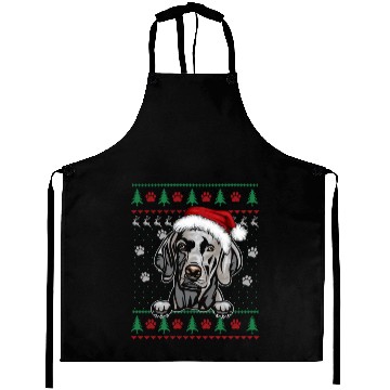 Discover Weimaraner Christmas Ugly Sweater Funny Dog Lover Aprons