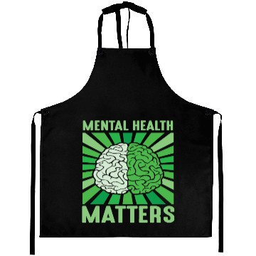 Discover Mental Health Matters Brain Awareness Vintage Aprons