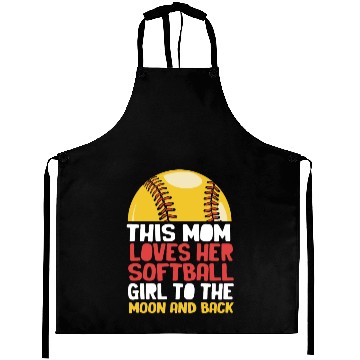 Discover Softball Player Daughter Softball Mom Aprons