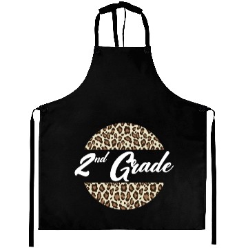 Discover 2nd Grade Cheetah Print School Teacher Student Aprons
