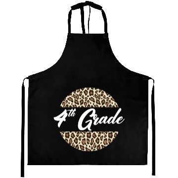Discover 4th Grade Cheetah Print School Teacher Student Aprons