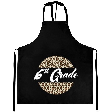 Discover 6th Grade Cheetah Print School Teacher Student Aprons