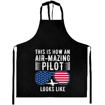 Discover Aircraft Pun Airmazing Pilot - Airline Pilot Aprons