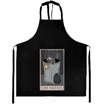 Discover raccoon Hermit Tarot Card Aprons