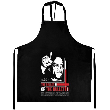 Discover MALCOLM X Motivation quote Aprons