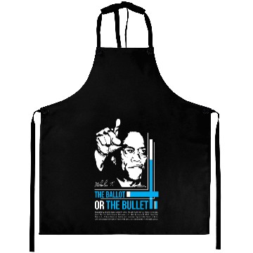 Discover MALCOLM X inspiration quote Aprons