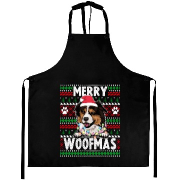 Discover Border Miniature Shepherd Christmas Pajama Aprons