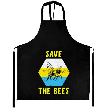 Discover Save The Bees Retro Vintage Pullover Aprons