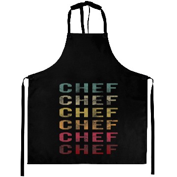 Discover Vintage Word Retro Distressed Chef Cooking Lover Aprons