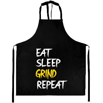 Discover Eat Sleep Grind Repeat Aprons