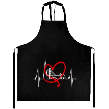 Discover San Francisco Skyline Heartbeat California Lover Aprons