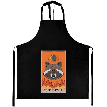Discover Racoon Devil Tarot Card Reader Aprons
